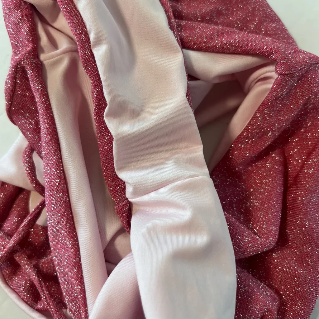 Baobab Kira One Piece Swimsuit Seashell Metallic Mauve Pink Sz M Size M - Image 7