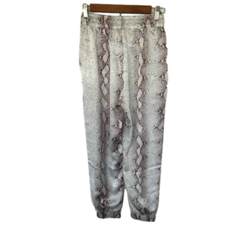 Bishop + Young Anthropologie Serpentine Satin‎ Joggers Women's XS Snakeskin - Image 4
