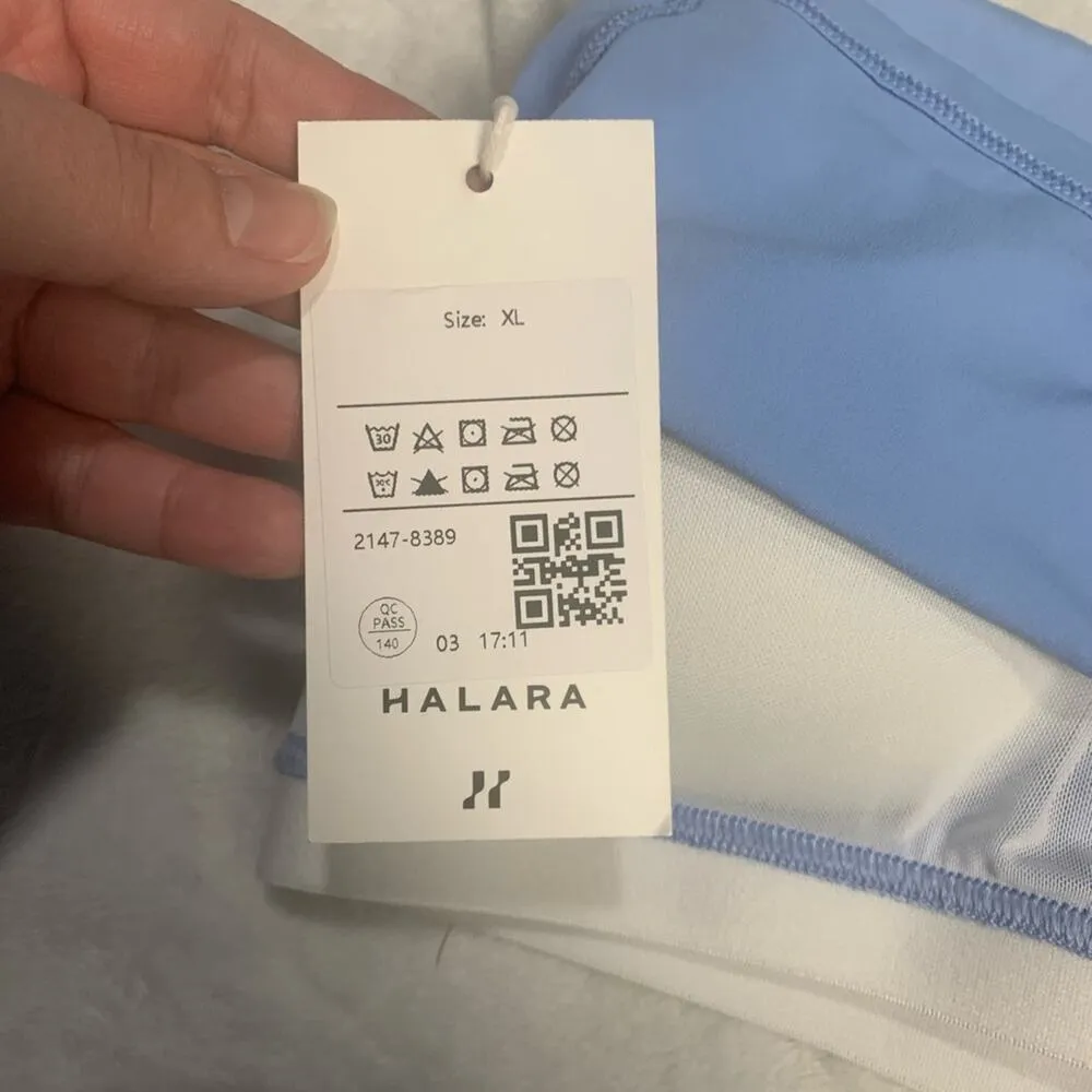 Halara women's 12 xl sky blue sports bra padded gym lulu athletic yoga - Image 4