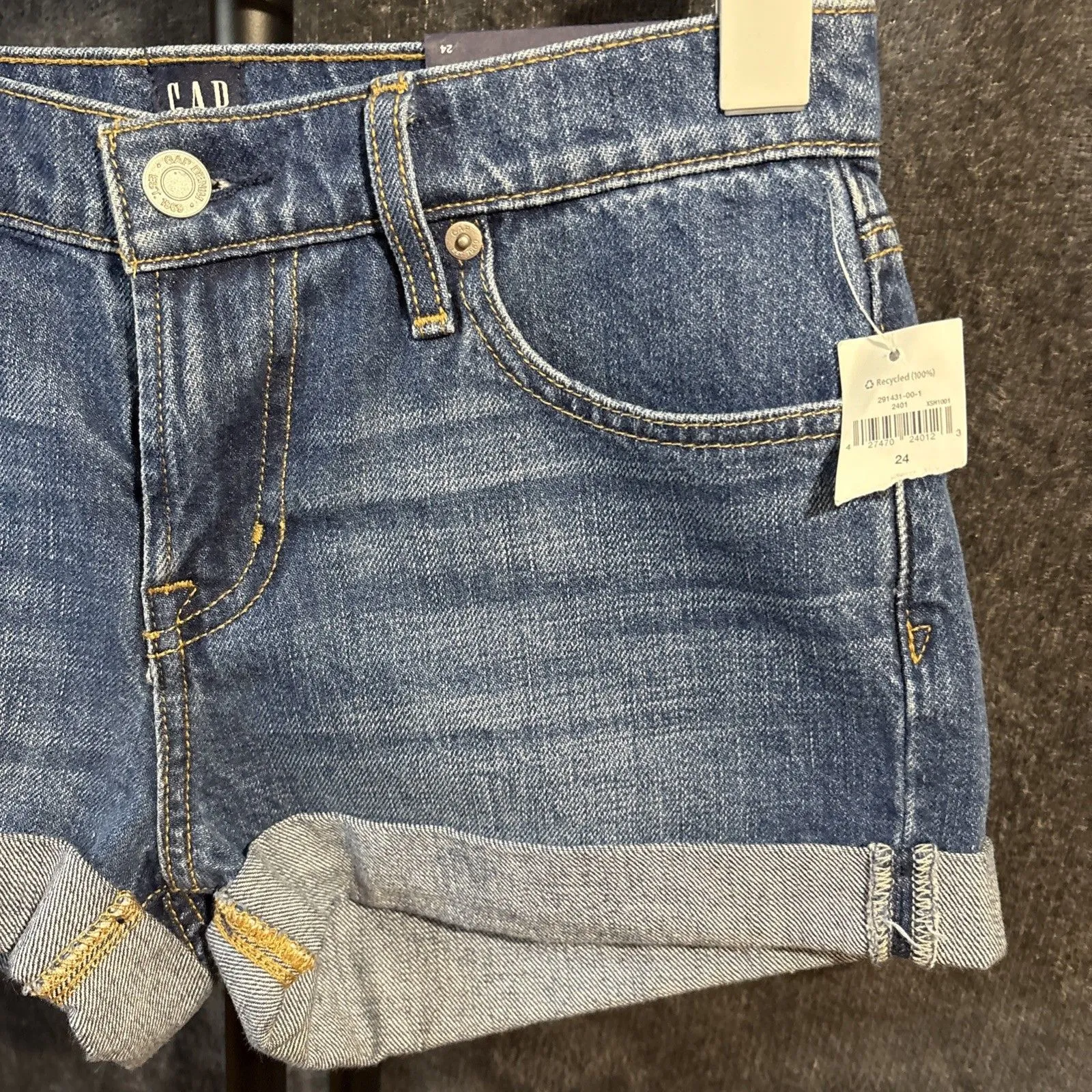 Gap Mid Rise Denim 3" Shorts With Washwell summer travel vacation womens 24 - Image 12