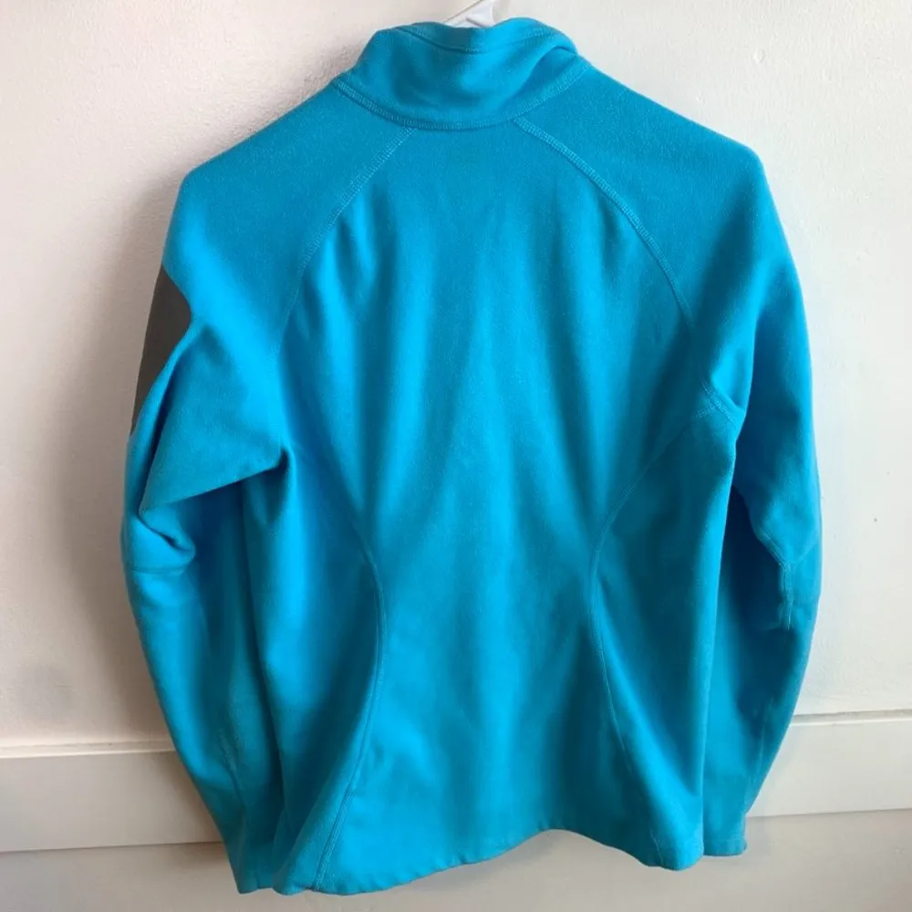 Eddie Bauer First Ascent Light Blue & Gray Fleece Quarter Zip Jacket - Image 2