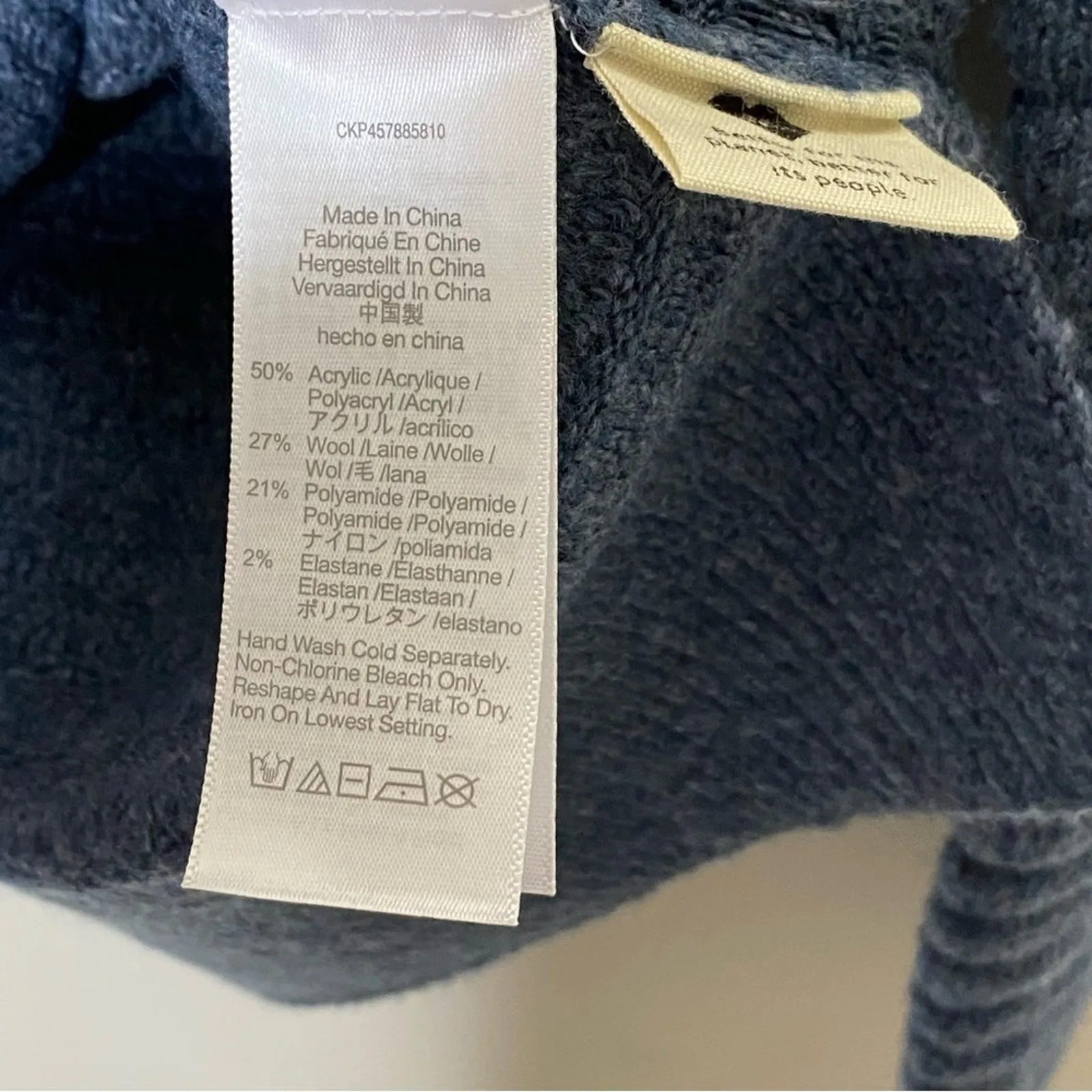 Madewell Elsmere Sweater Pullover Wool Blend Heather Lake SOFT Women Size XS NWT - Image 5