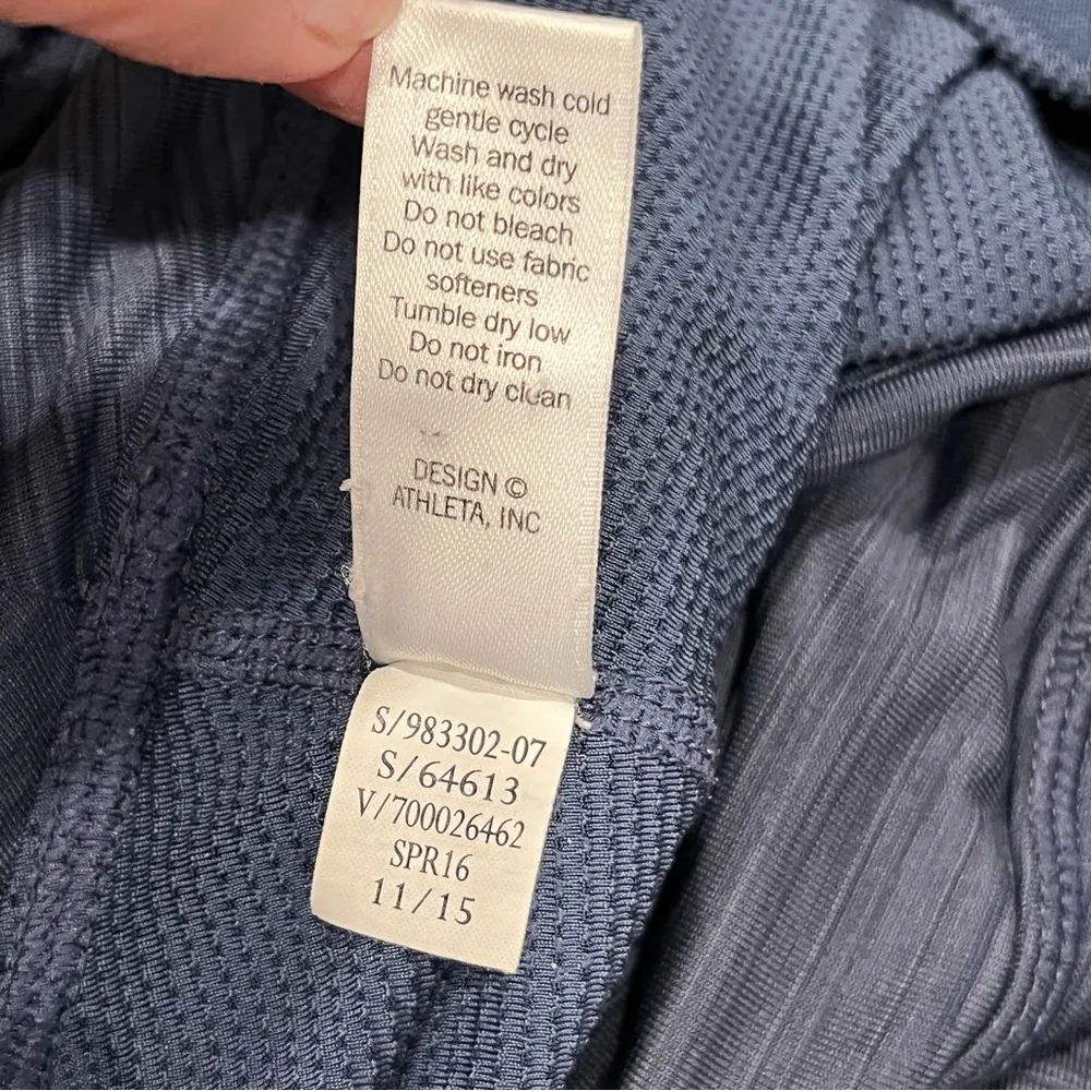 Athleta Iron Blue Stripe Swagger Skort Skirt - Image 9