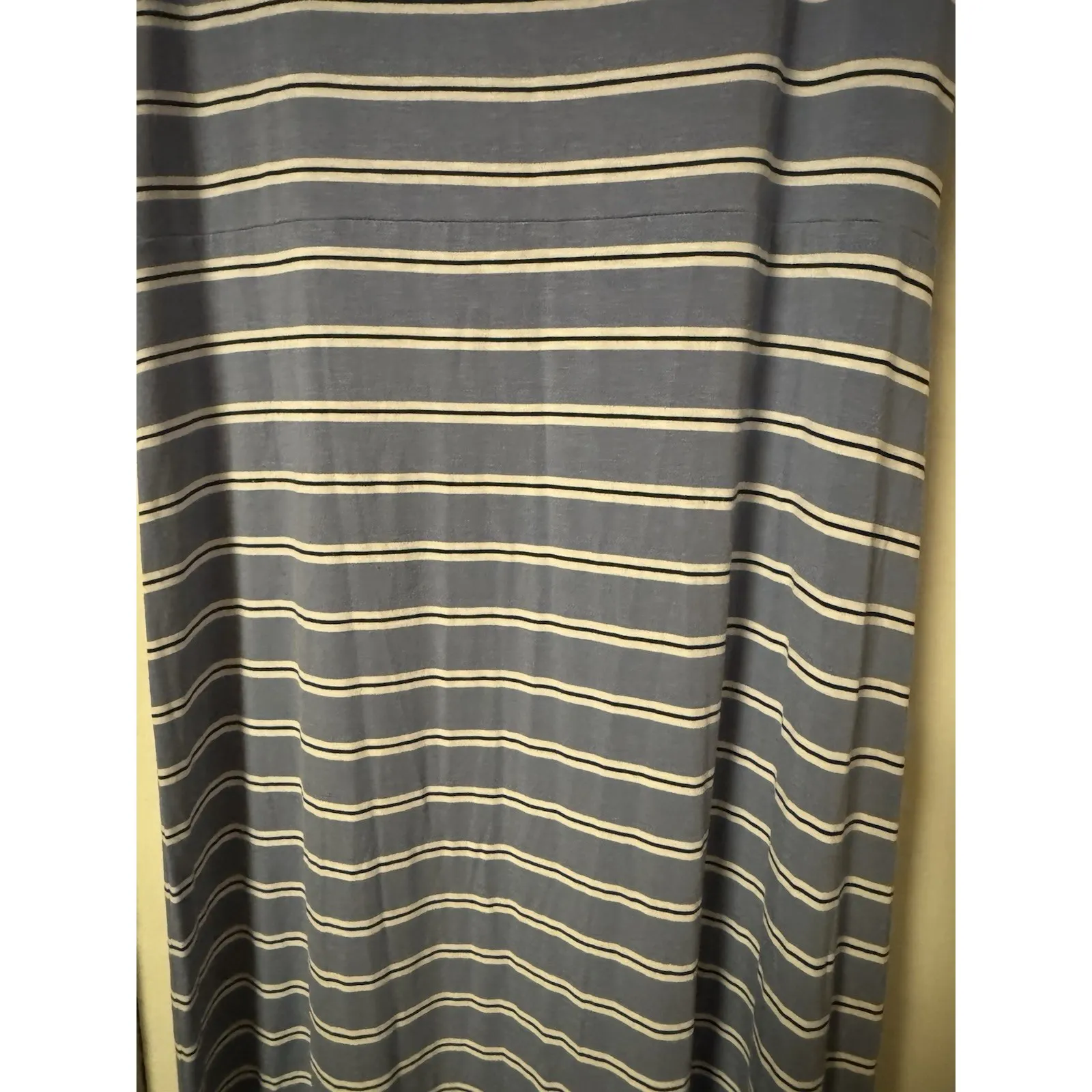 J. Jill Women's Size L Blue Black and White Striped Maxi Dress Short Sleeve Size L - Image 11