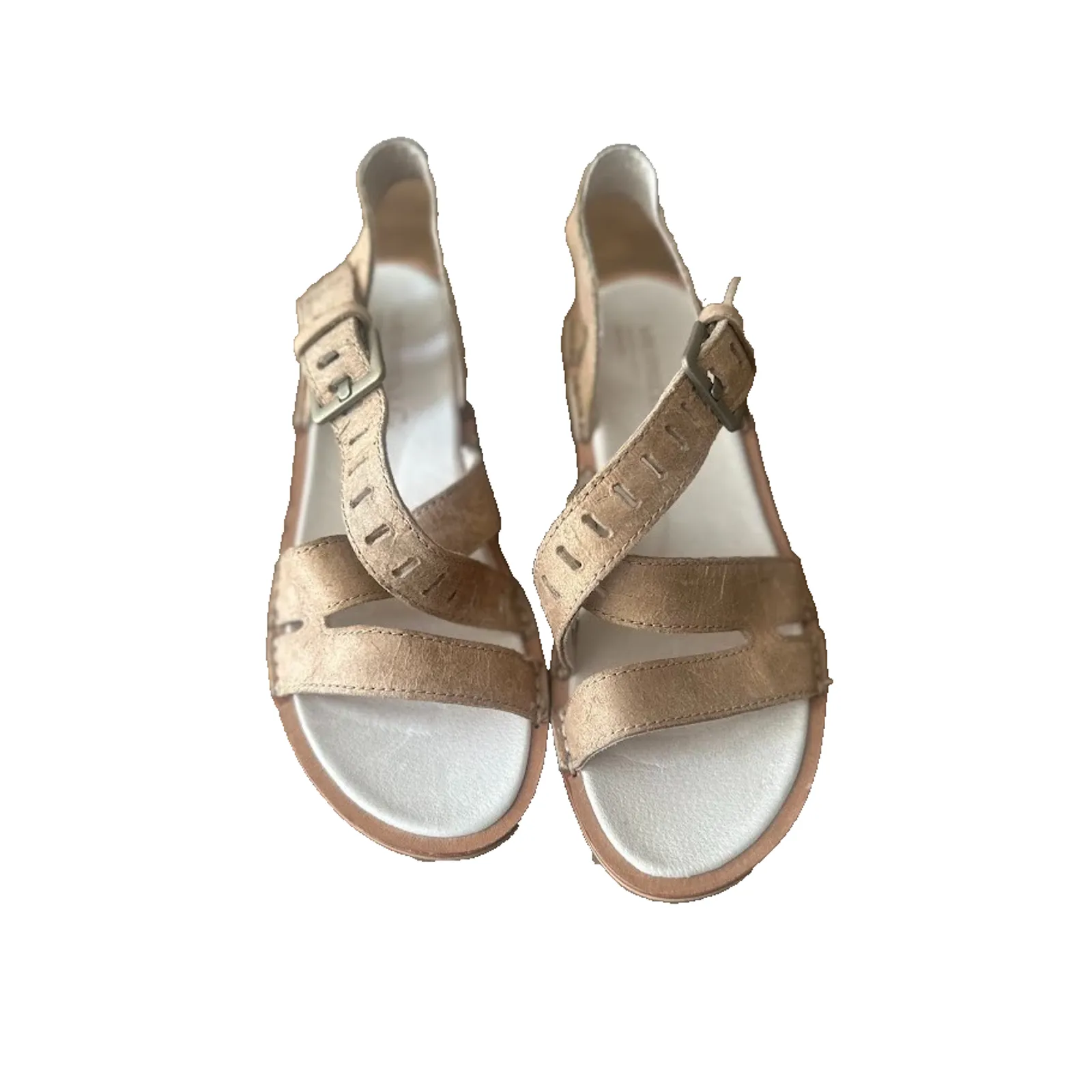 Merrell Sirah Lattice Wedge Sandal Prairie Brown Leather Walking Shoes Size 9 - Image 3