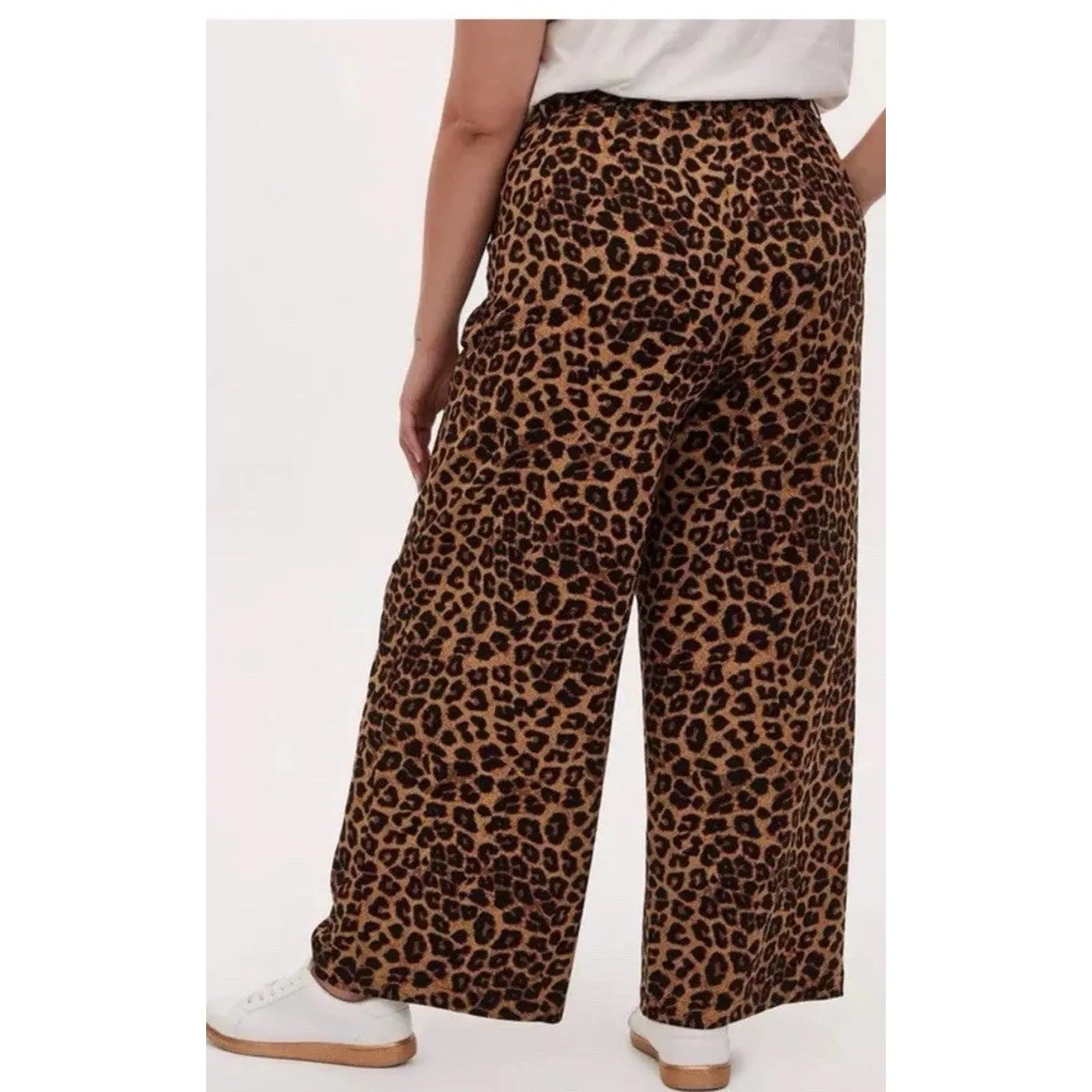 Torrid Pull-On Wide Leg High-Rise Leopard size PLUS 4X NEW - Image 2