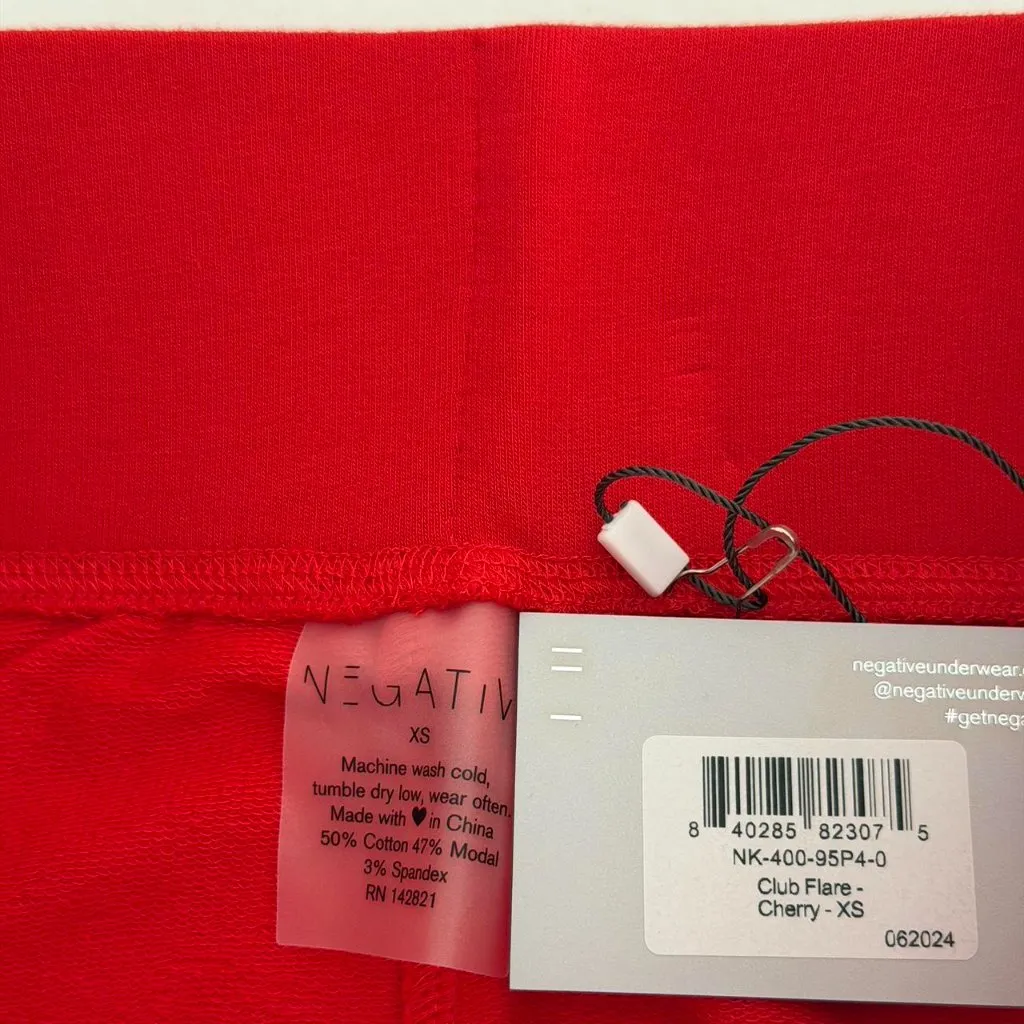 Negative Underwear Club Flare Pant in Cherry, Size X - Image 8