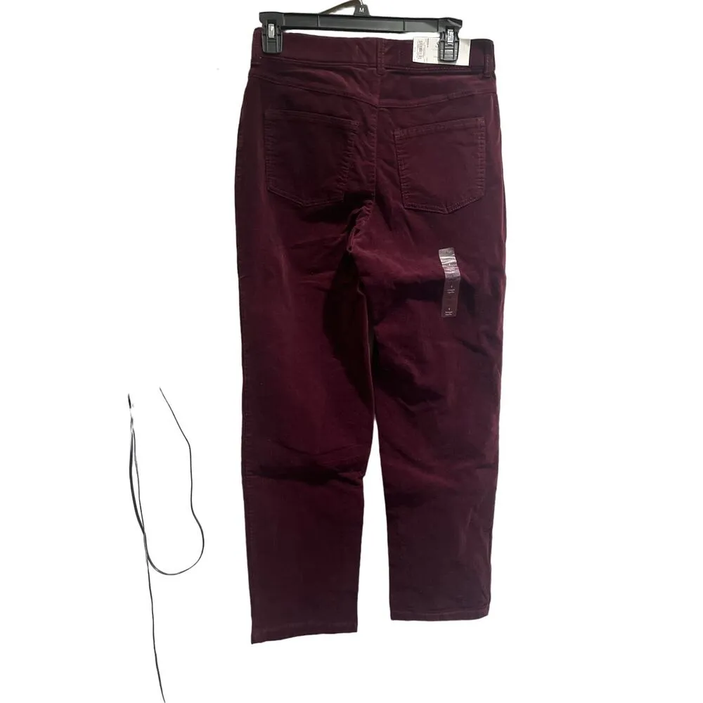 Corduroy Jeans Women’s 6 Straight Leg High Rise Velvet Cords Wine Tasting Croft - Image 3