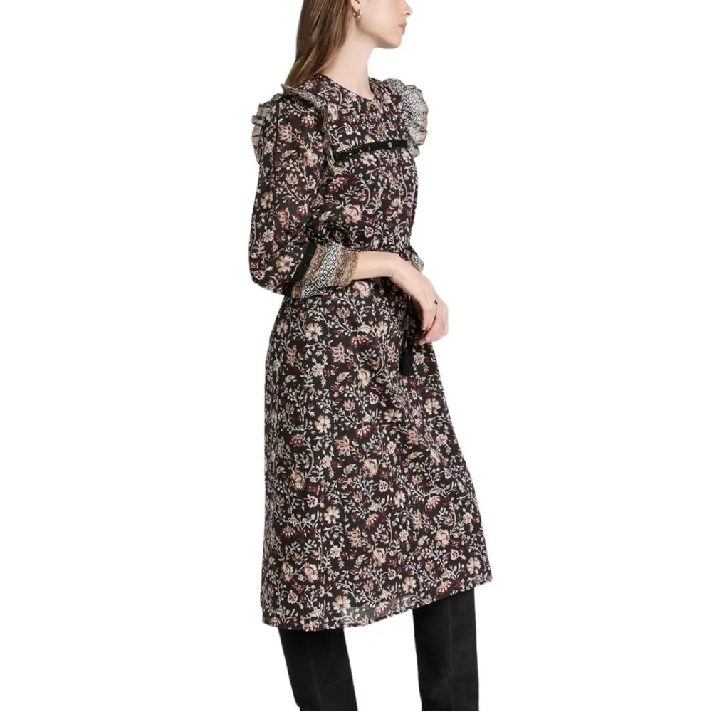 Cleobella Lotus Midi Dress Long Sleeve‎ Floral Cottagecore XS Cotton - Image 3