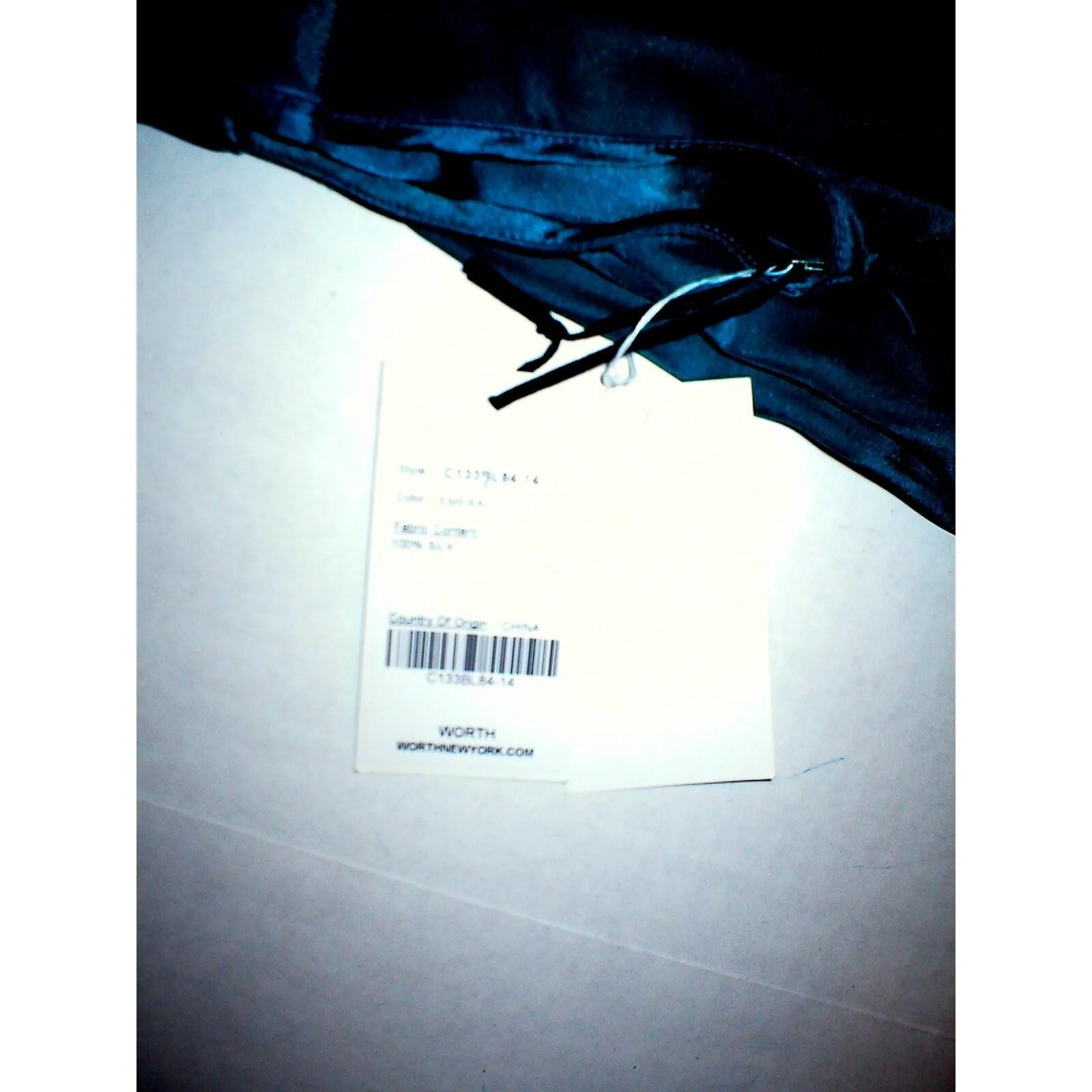 NWT Worth NY Womens 14 Top Designer New York Blouse Silk Blue Emerald Aqua Teal Green - Image 5