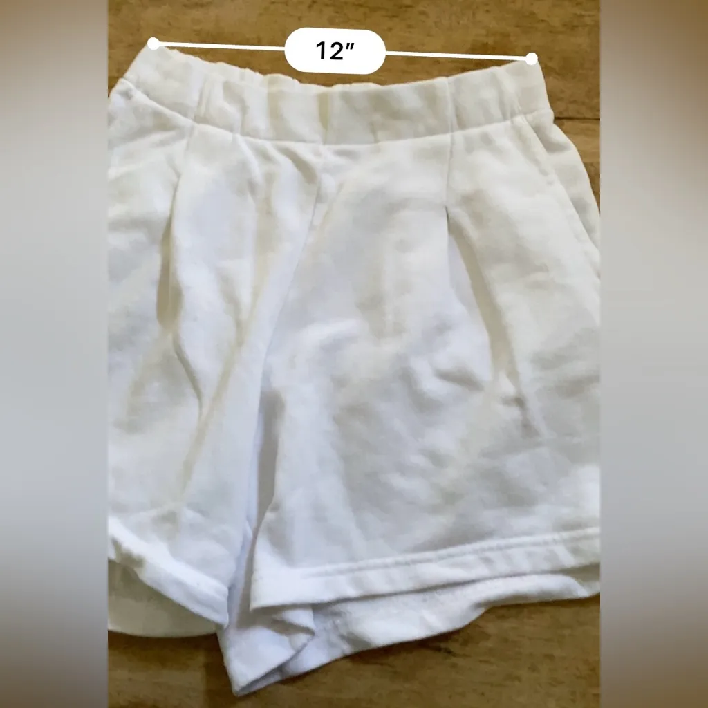 Aerie Women’s Sz S White New Heights Trouser Fleece Shorts‎ - Image 10