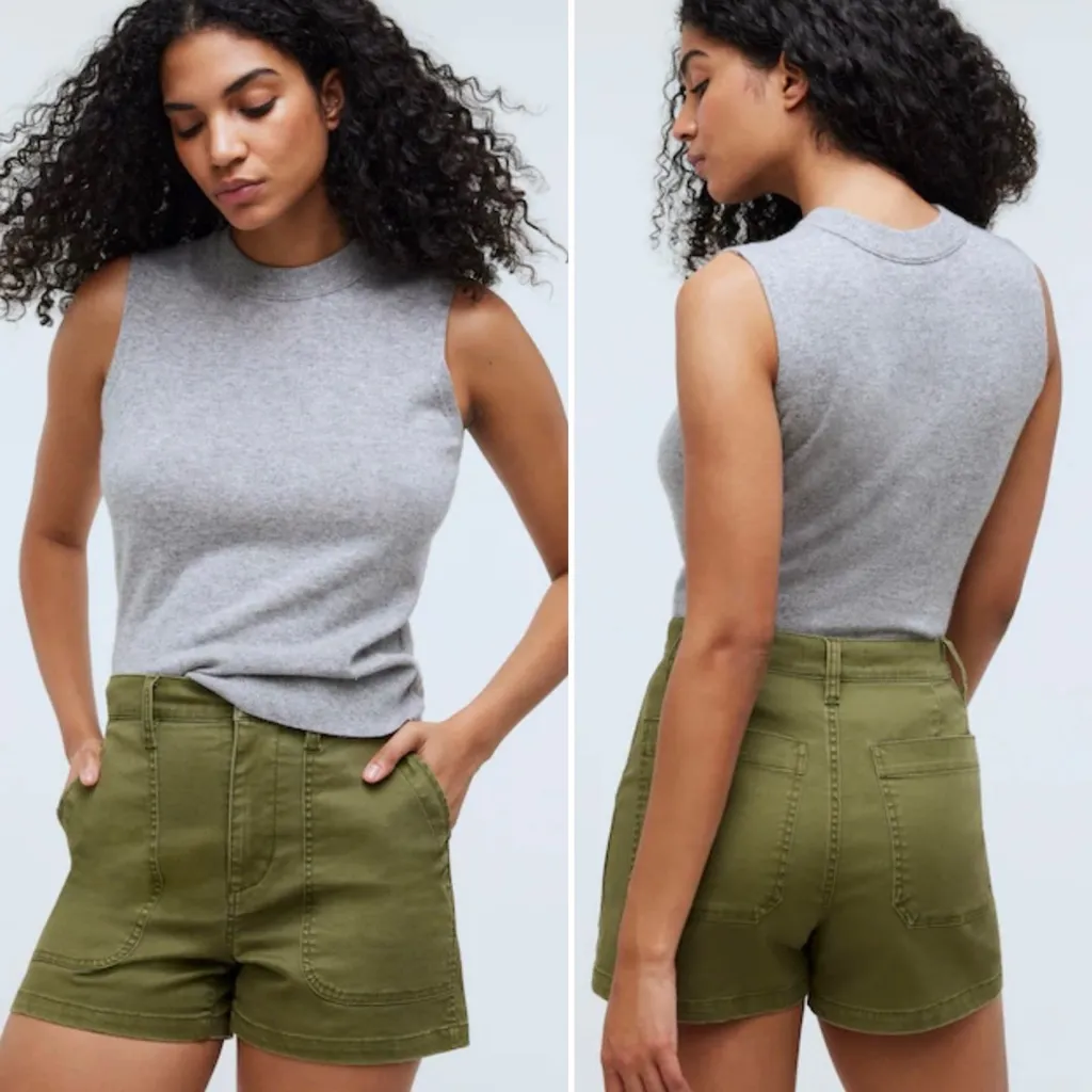 Madewell The Perfect Vintage High Rise Fatigue Shorts in Desert Olive‎ Size 27 - Image 2