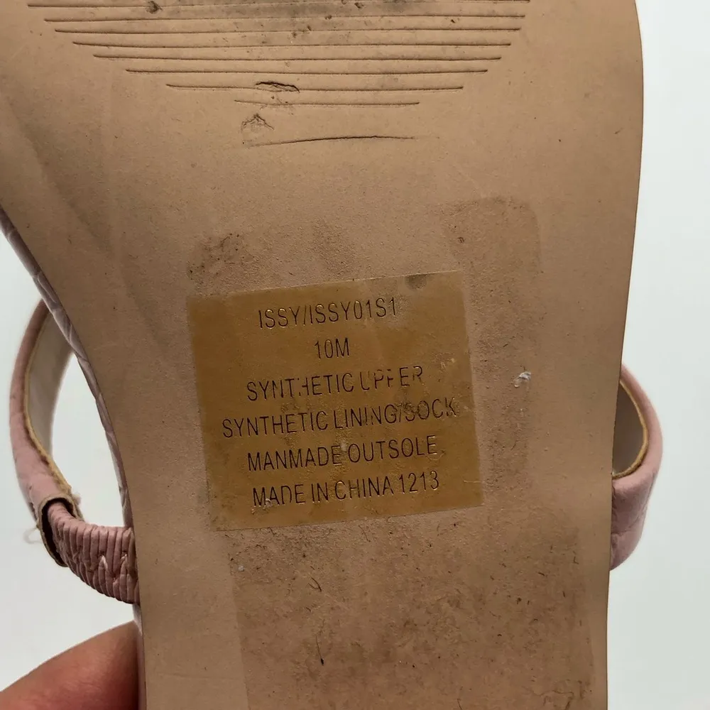 Steve Madden Pink Issy Croc Block Sandal Heel Size 10 - Image 11