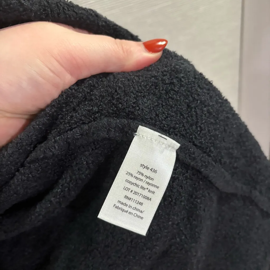 Barefoot Dreams‎ Dark Grey Open Front Cardigan Style 436 Size Small - Image 5