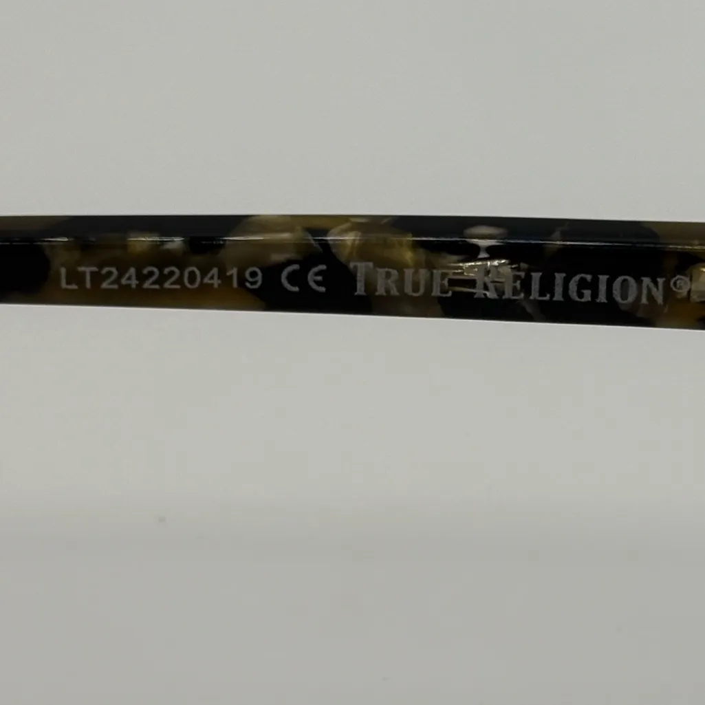True Religion Eyeglasses Frames T026 LT24220419 51-17-135 Black tortoise - Image 7