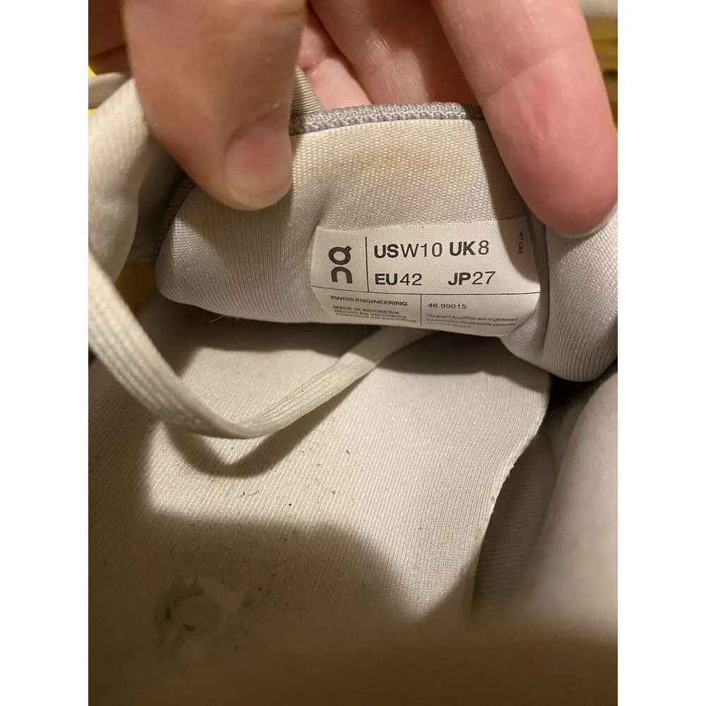 On Running Cloudrunner Sneakers Women White Gray Mesh Lace Up Athletic Shoes S62 Size 10 - Image 6