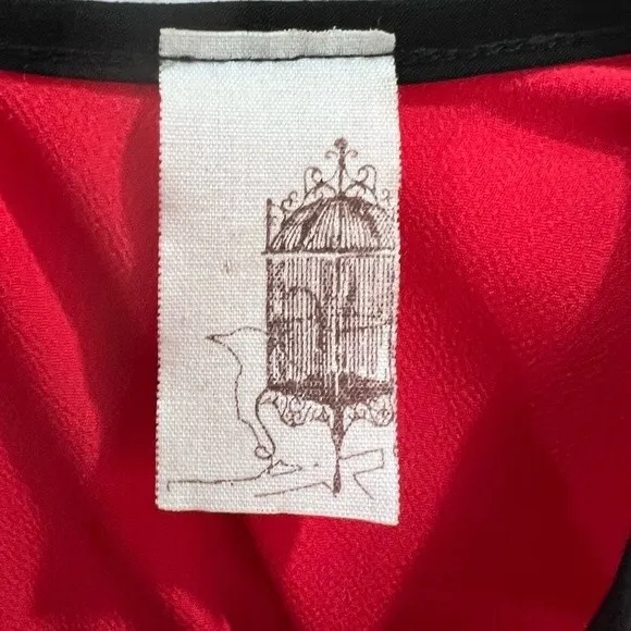 Francesca’s red and black Caberet lace backless dress size medium - Image 6