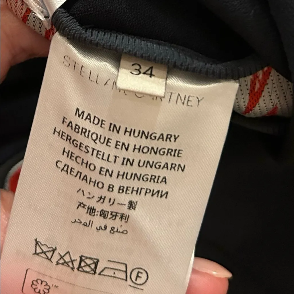 stella mccartney blue orange Side Stripe letters joggers size 0 - Image 13
