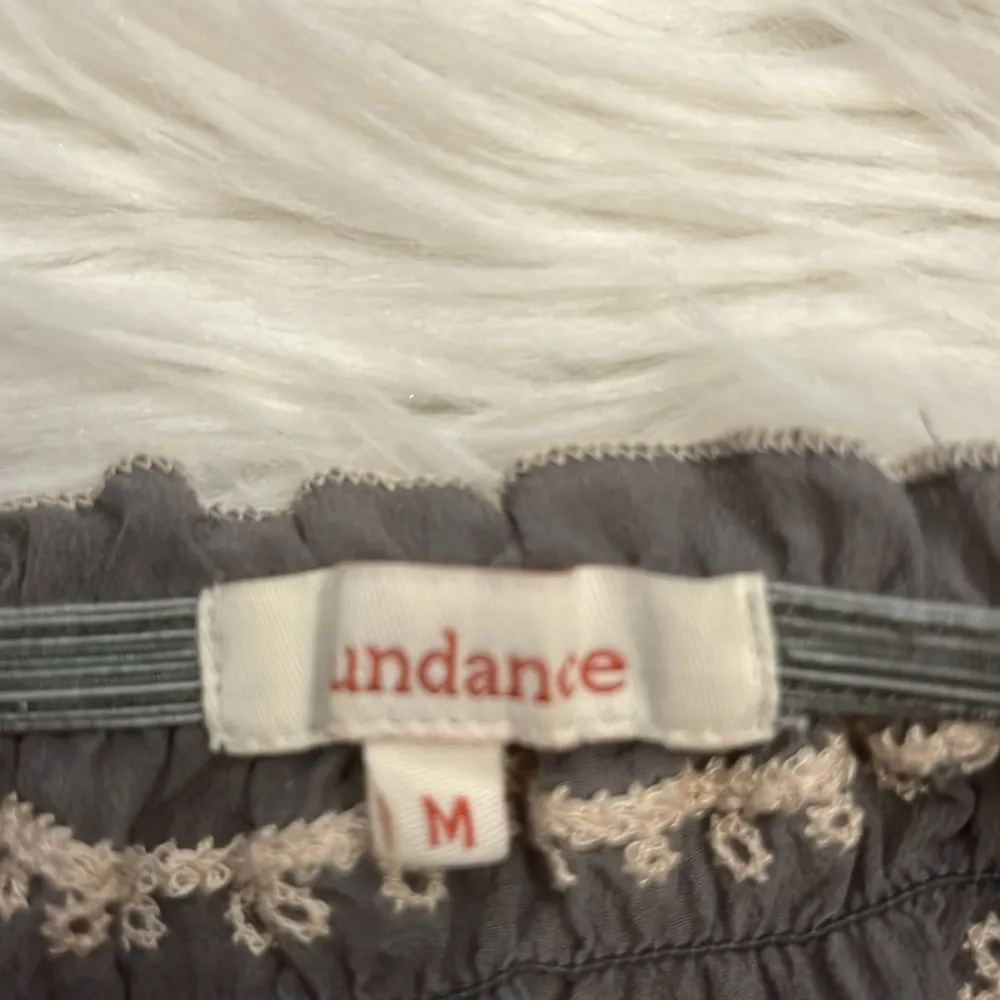 Sundance silk embroidered boho peasant top M - Image 4