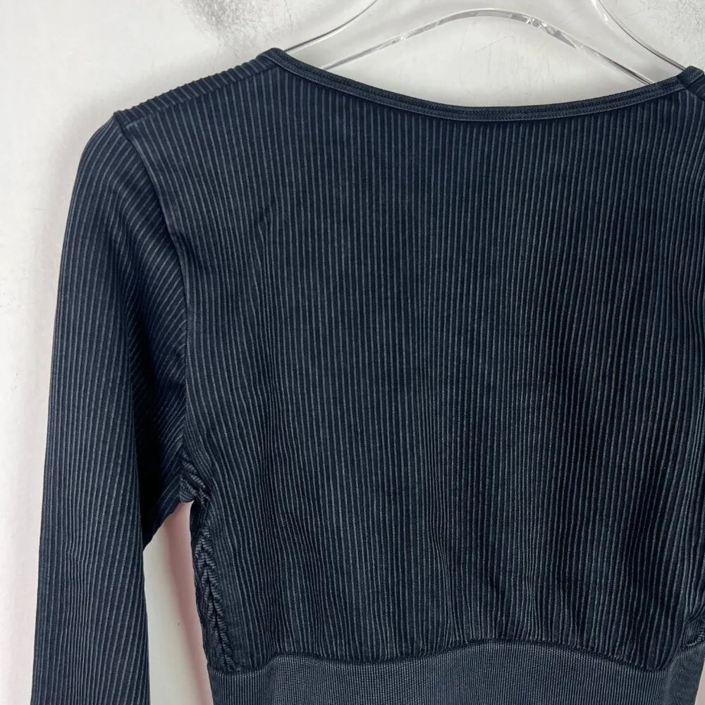 NWT Aerie Offline Seamless Cable Square Neck T-Shirt Long Sleeves Size Large L - Image 11