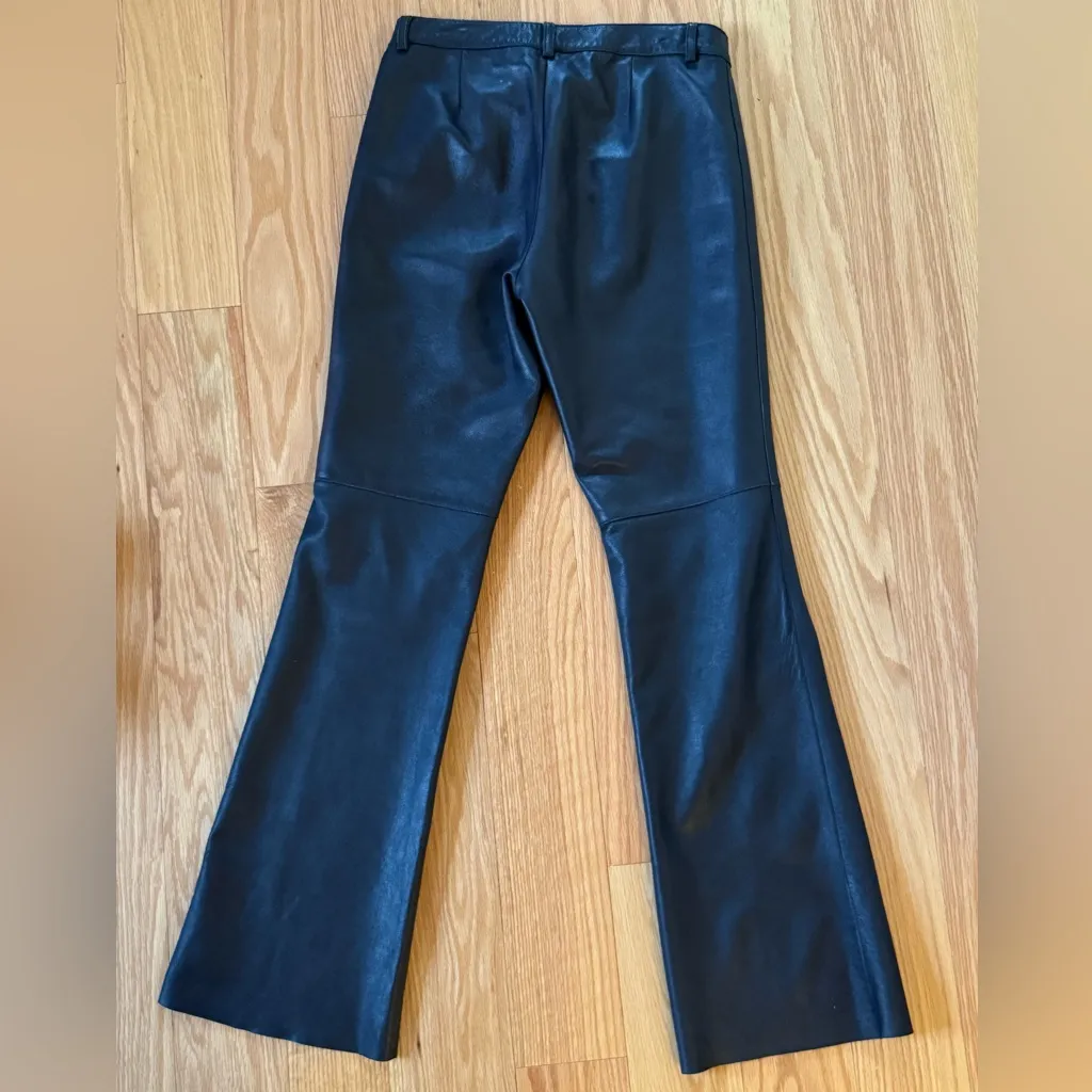 Vintage Hugo Buscati Black Genuine Leather Flare Jeans - 6 Bikercore Edgy Chic - Image 7