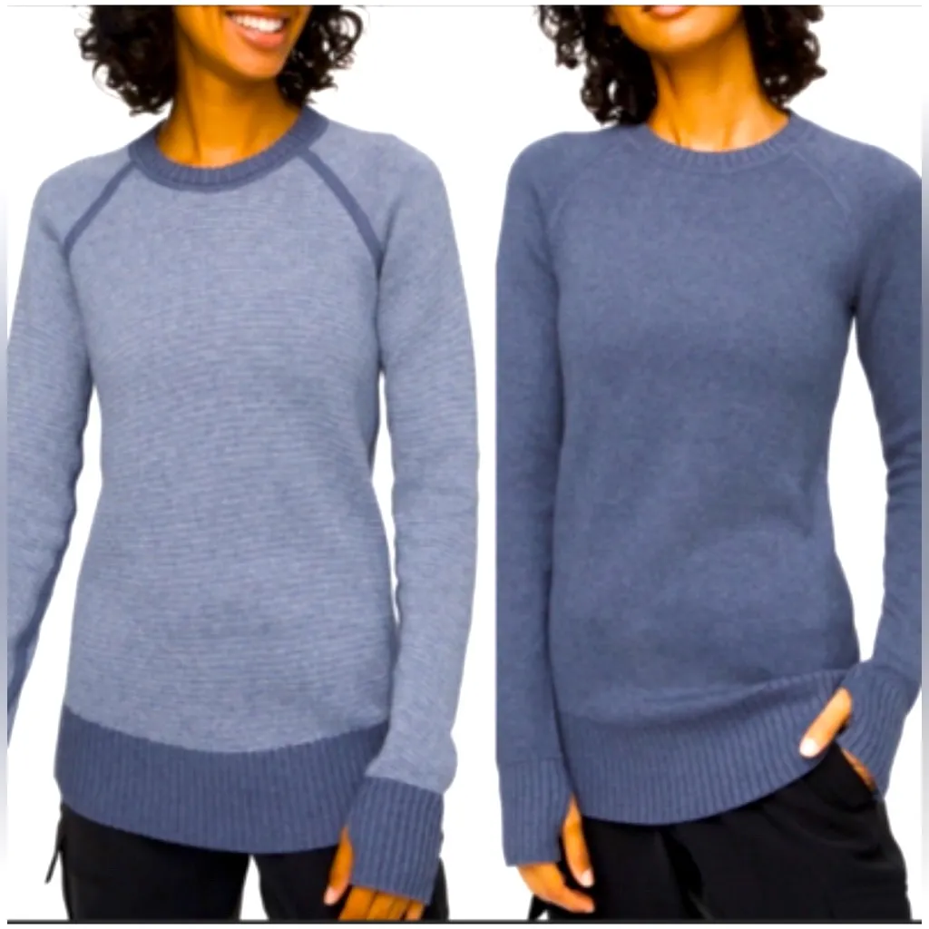 Lululemon Athletica Blue Crew Neck Sweaters Reversible - Image 2