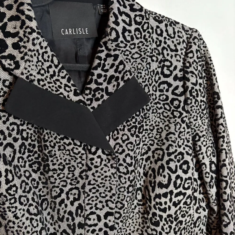 Carlisle leopard print flecked velvet blazer jacket - Image 2