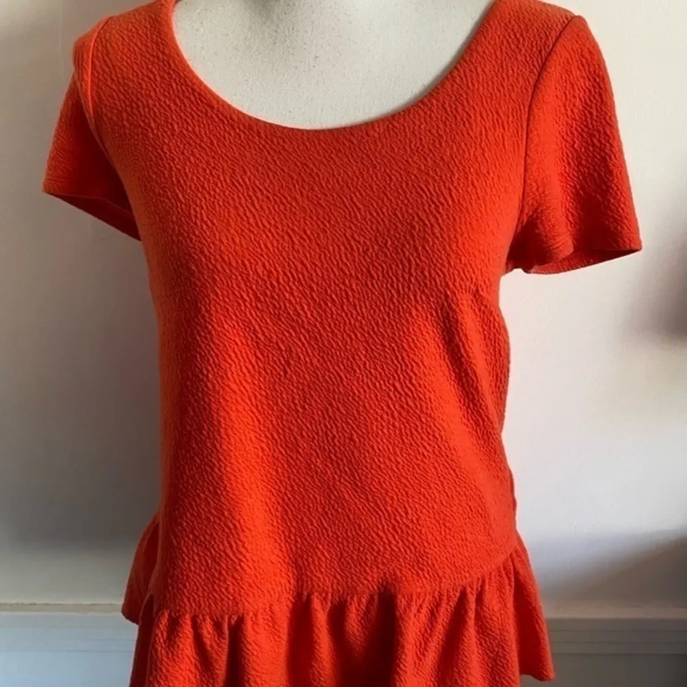 Anthropologie Postmark • Red Peplum Cascada Ruffle Back Top - Image 15