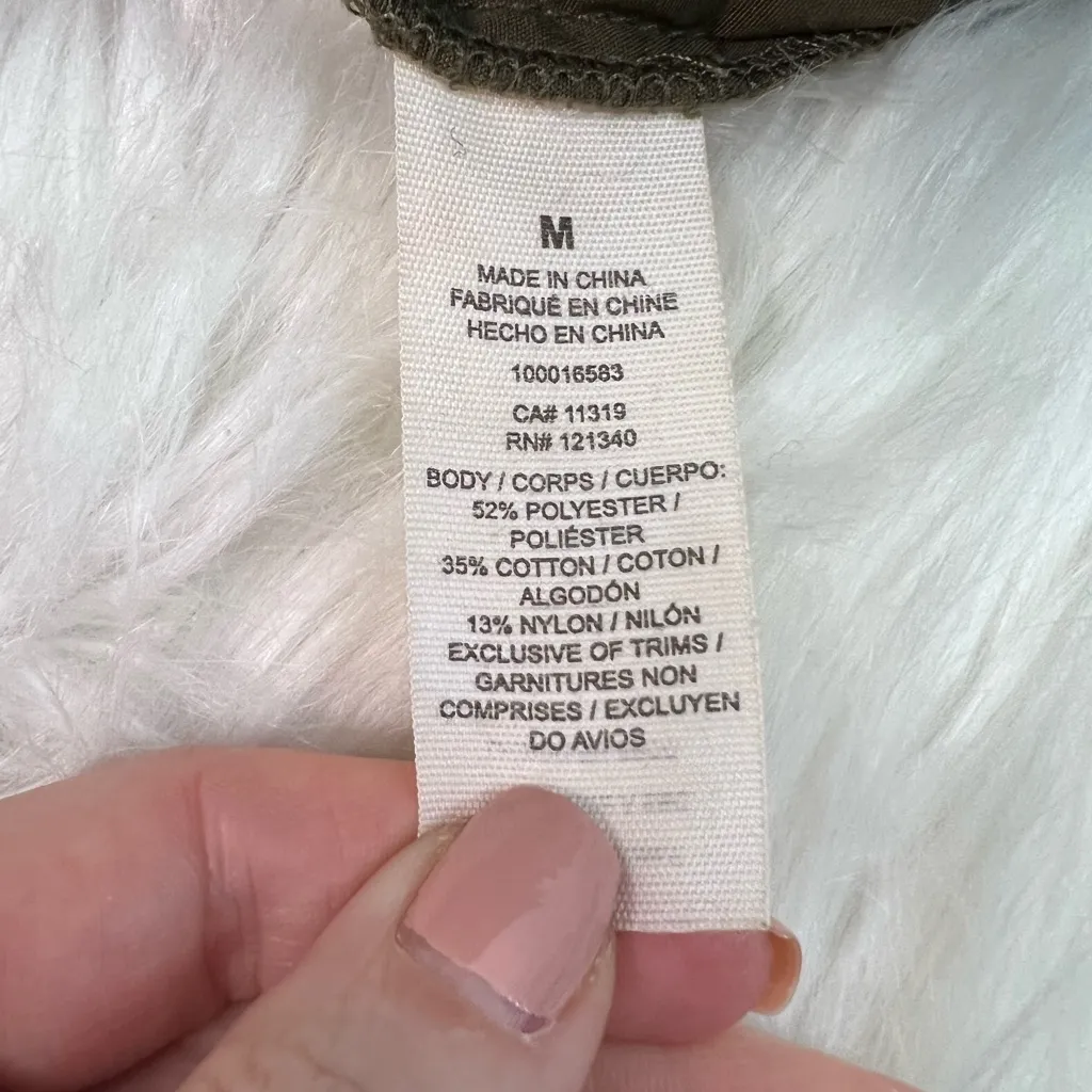 Garage Army Green Military Style Utility Jacket - Image 9