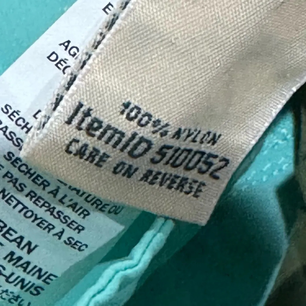 L.L. Bean Stowaway Anorak Windbreaker Jacket Women’s Small Blue - Image 2