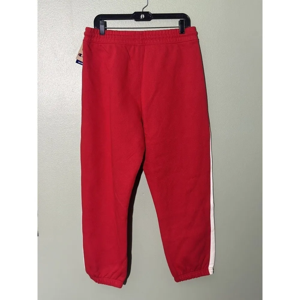 Champion Letterman Patch Jacket Joggers 2-Piece Set Rose Track Size Large Red‌ - Image 7