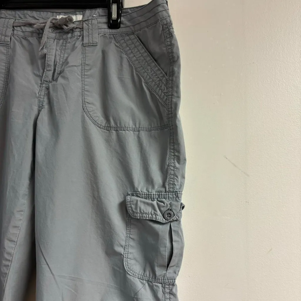 Y2K Low Rise Cropped Cargo Utility Capri Pants - Image 2