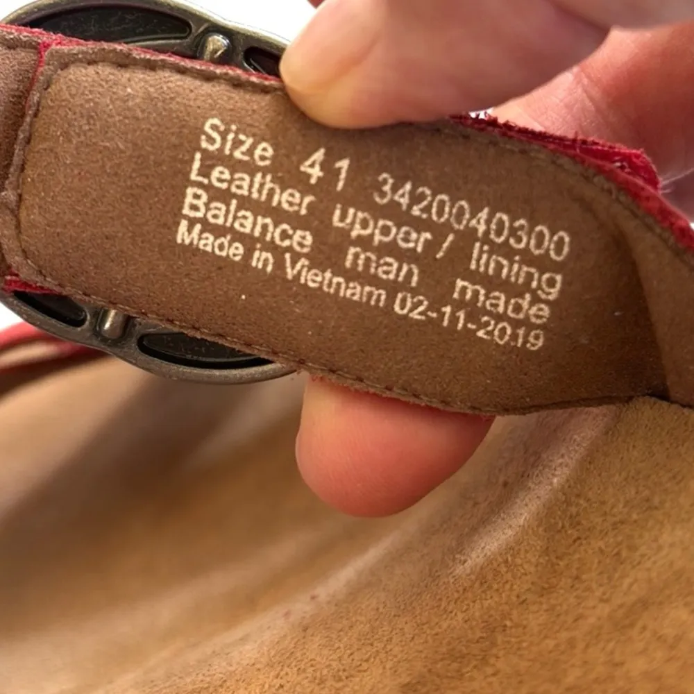 EUC Dansko Leather Susie Wedge Sandals Red Size 10.5 - 11 Retail $135.00 - Image 7