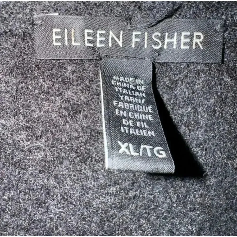 Eileen Fisher Bateau Neck Boucle Front Boxy Wool Blend Sweater SZ XL #2279 - Image 8