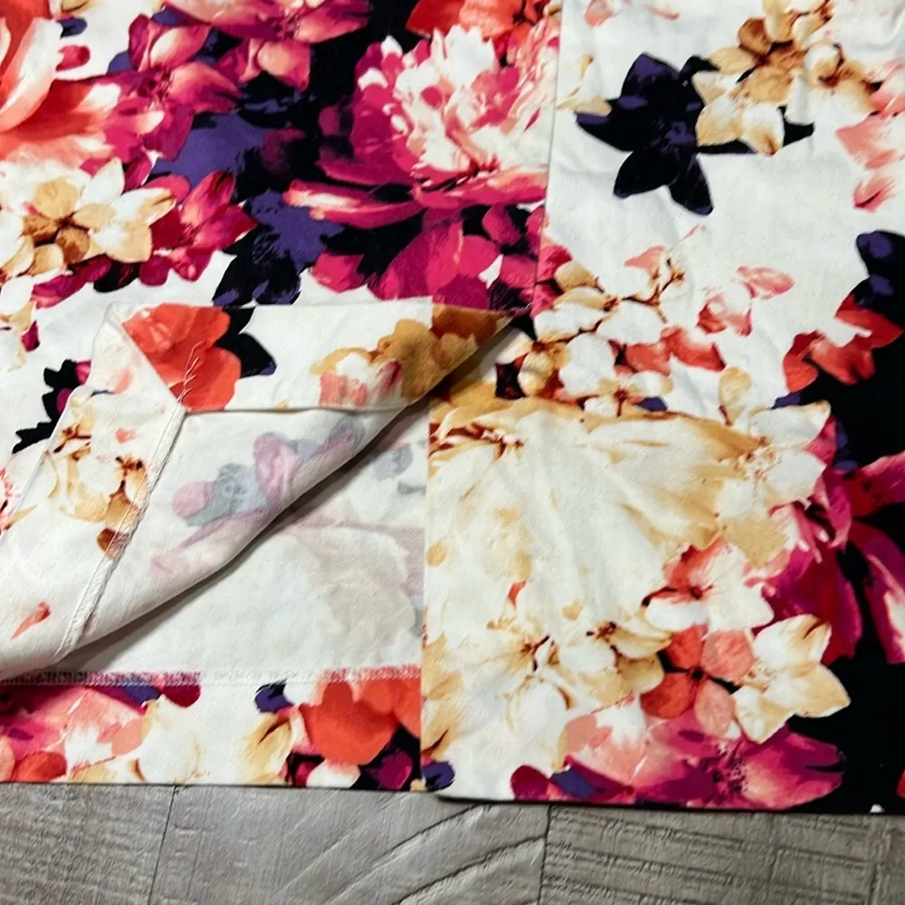 Lane Bryant Size 20W pink and cream Floral A-Line Skirt Unlined - Image 5