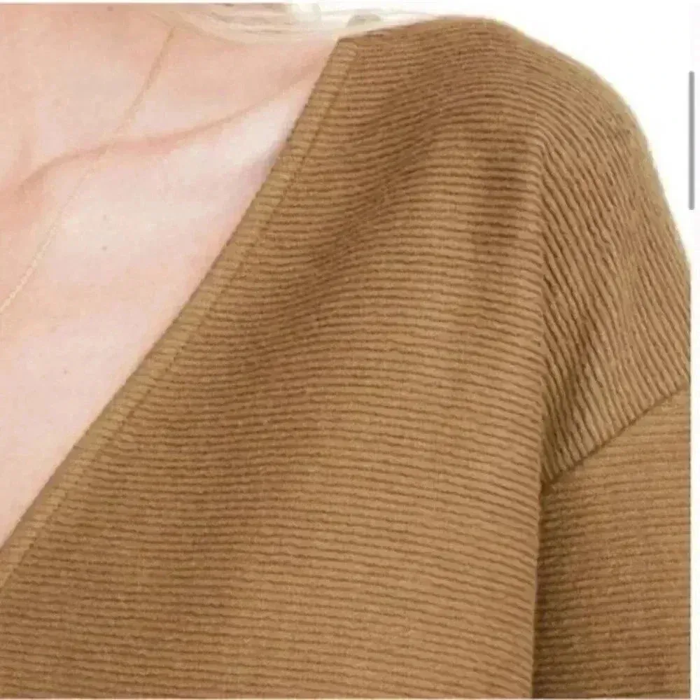 New with tags madewell texture and thread knit tie front sweater in size small - Image 4