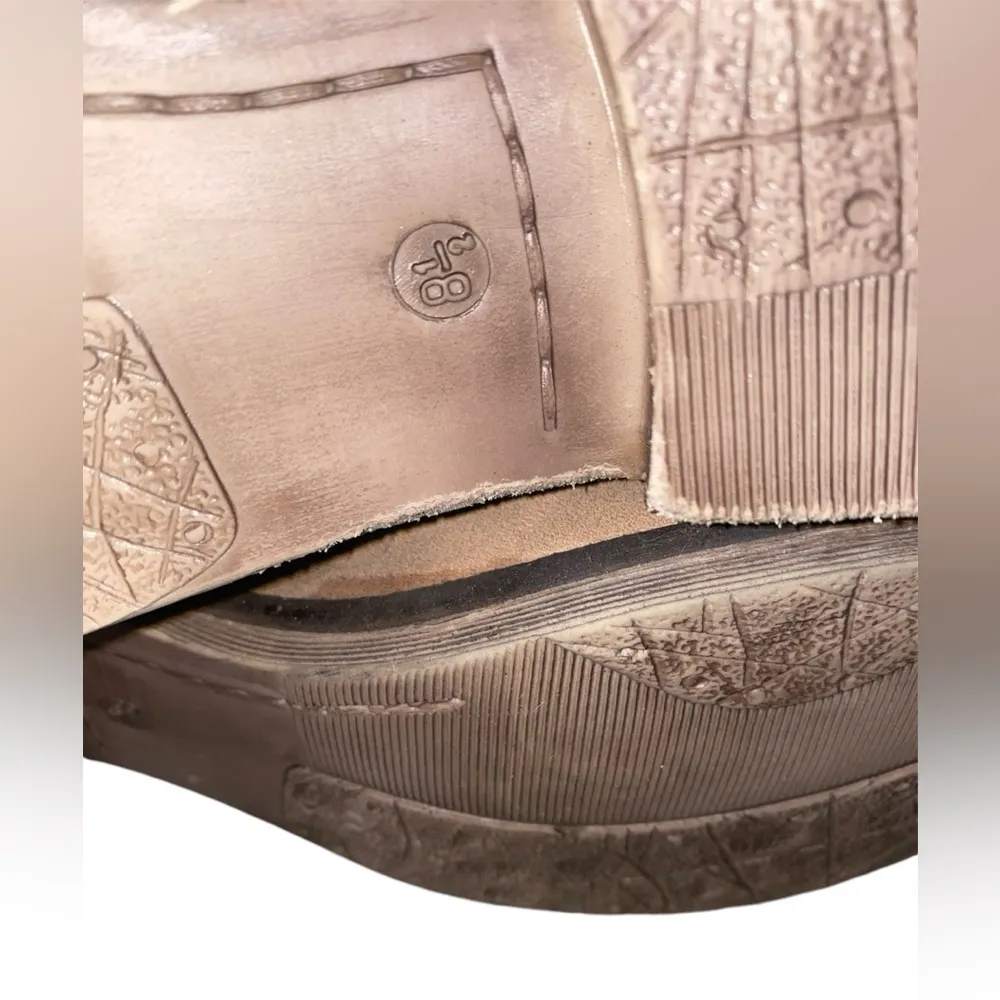 Diba True Distressed Leather Boots Womens 8.5 Brown College Days Lace Up Ankle Tan - Image 7