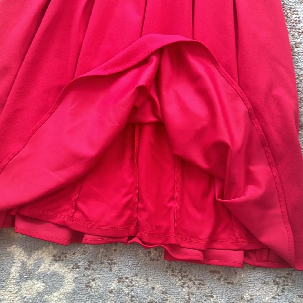 Julia Jordan Pleated Cap Sleeve Dress Red 14 - Image 2