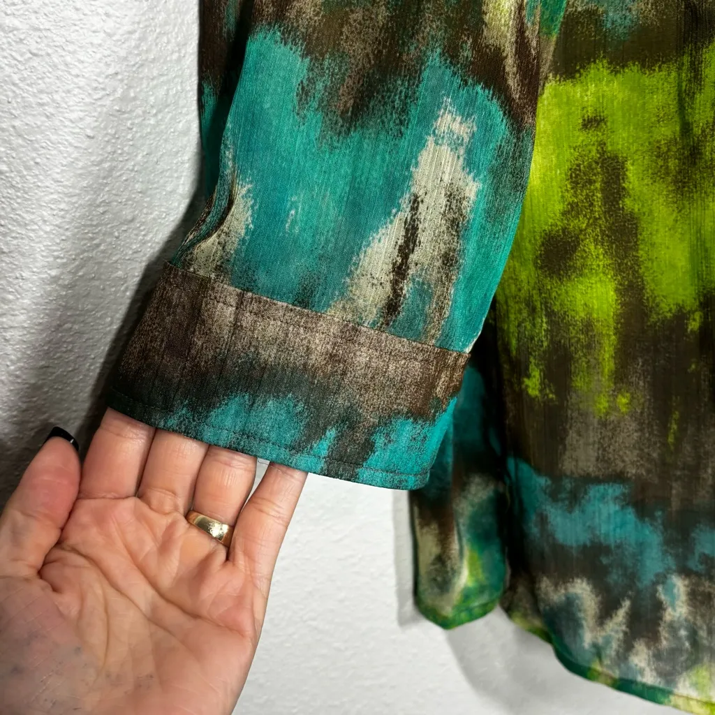 Multiples  Multi Color Beaded Blouse Size Large - Image 5