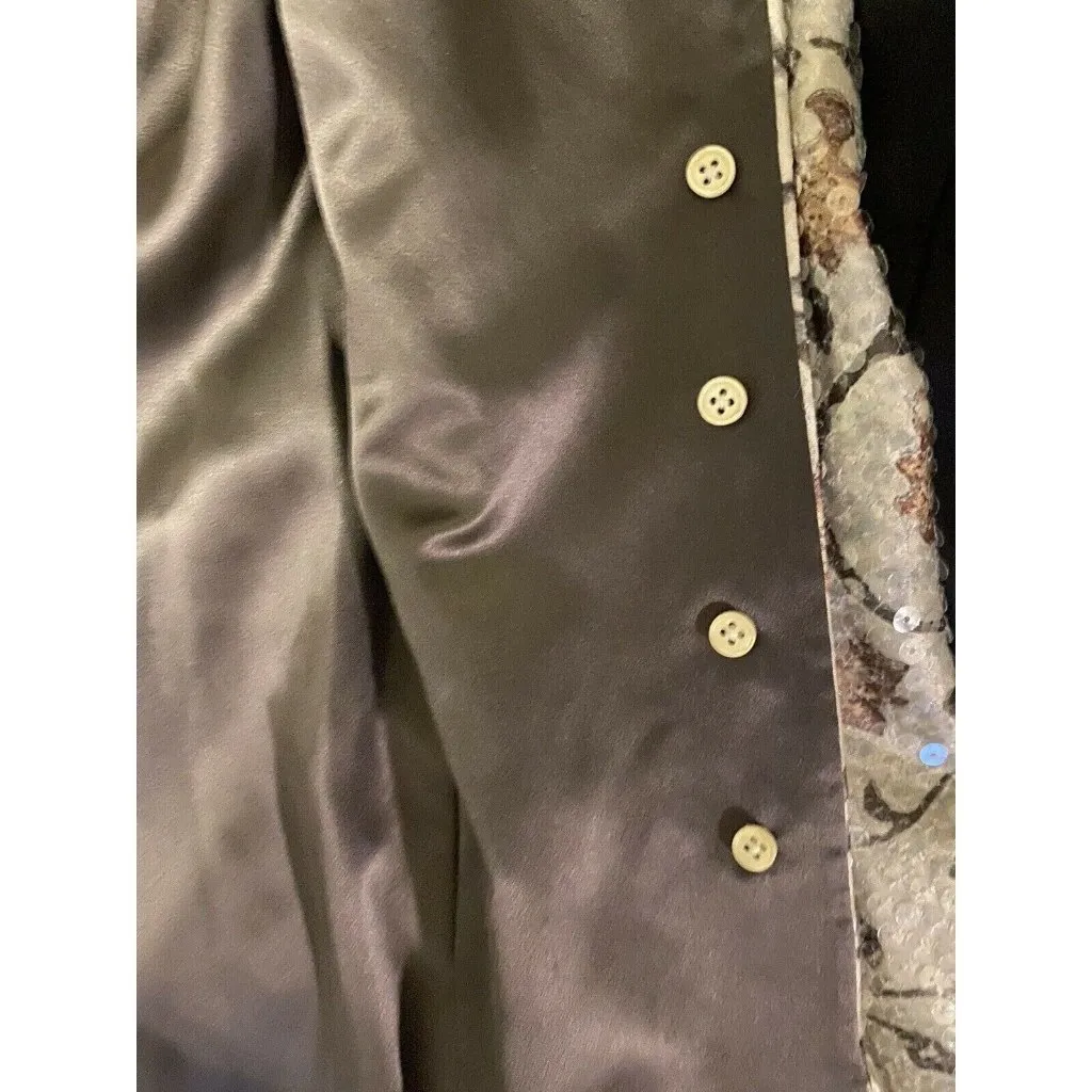 $5000 New Peggy Jennings 10 12 Bespoke Skirt Suit Silk Formal Custom Couture VTG Tan - Image 7