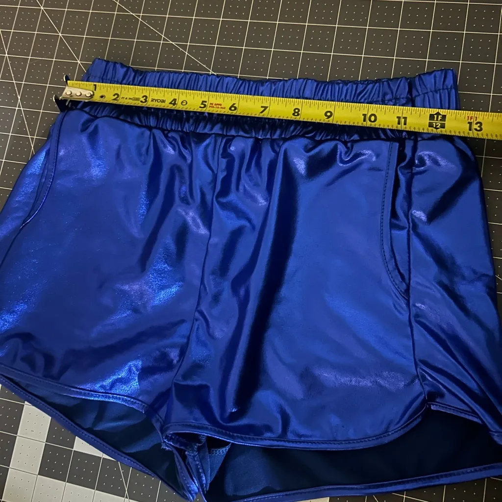 Spirit Glossy Royal Blue Athletic Shorts - Image 2