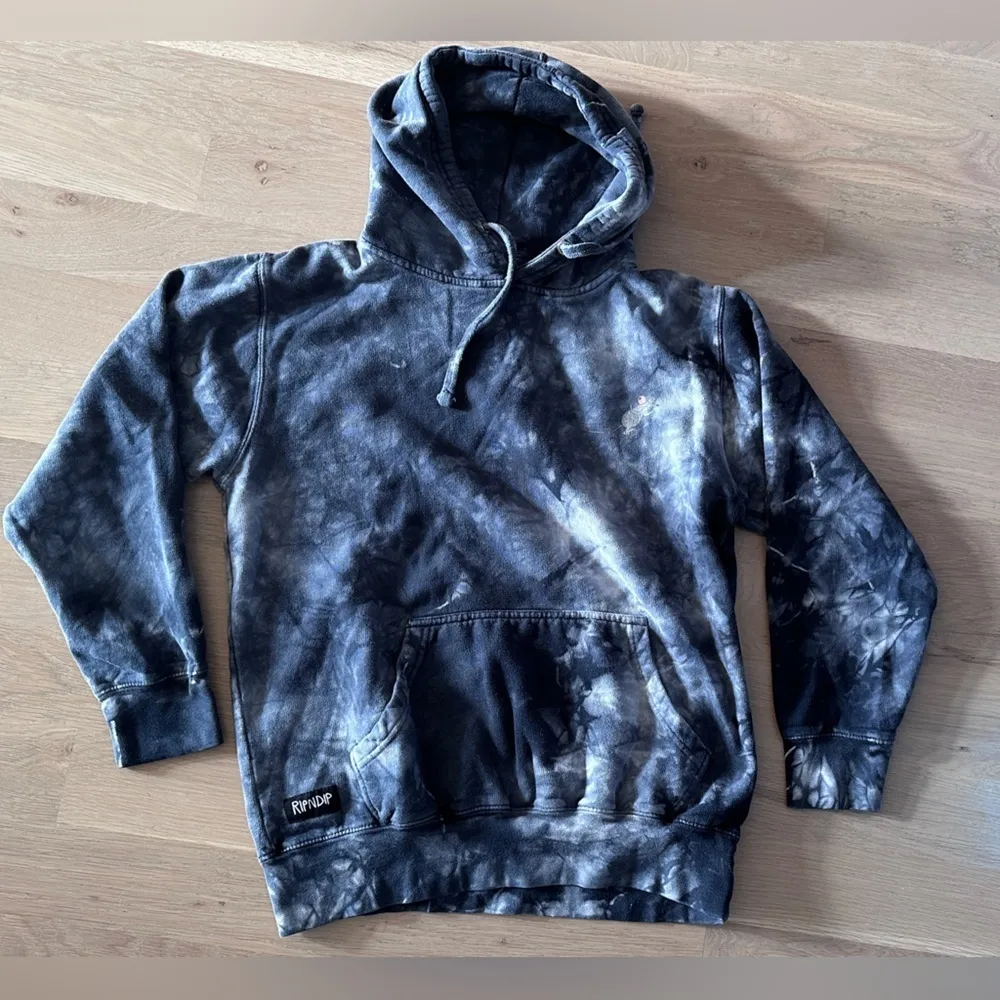 Ripndip women’s kill all rats black gray tie dye hoodie size medium - Image 3