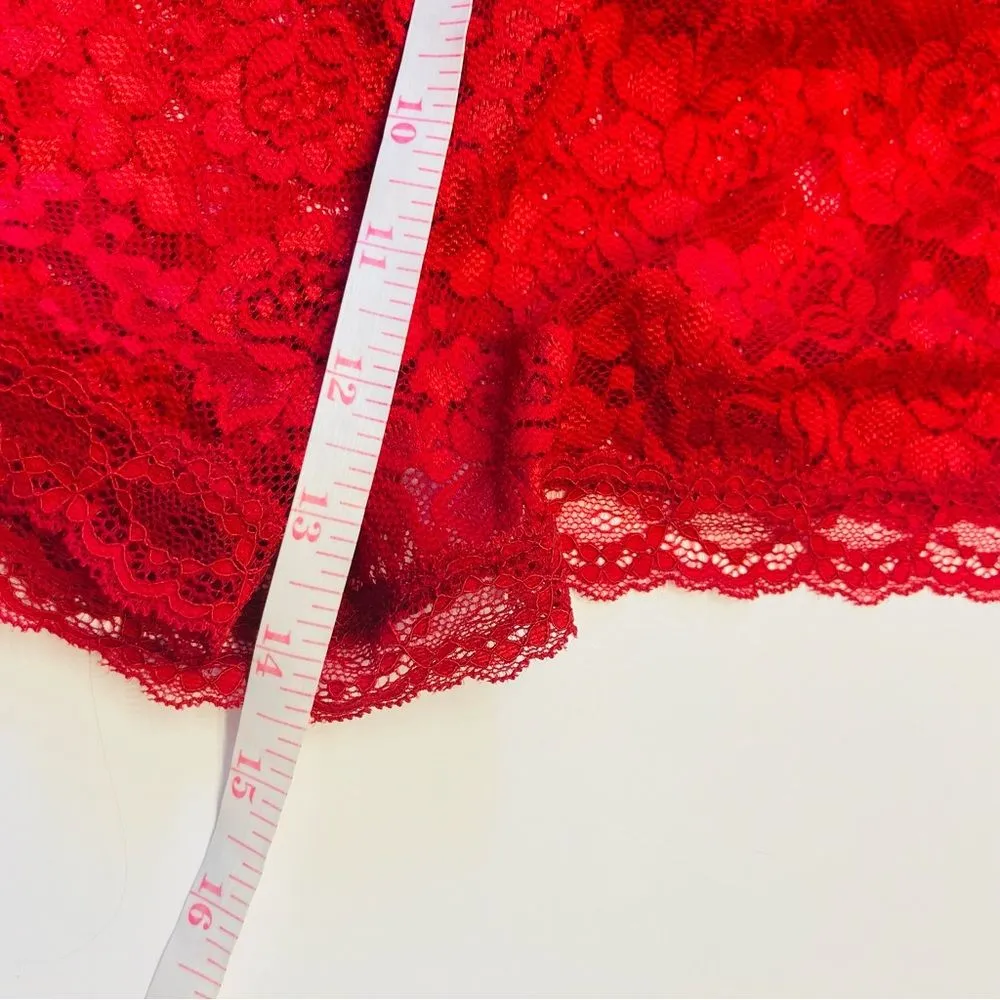 Torrid Simply All Over Lace Romper Sexy Womens Plus Size 2‎ 2X Jester Red NEW - Image 12