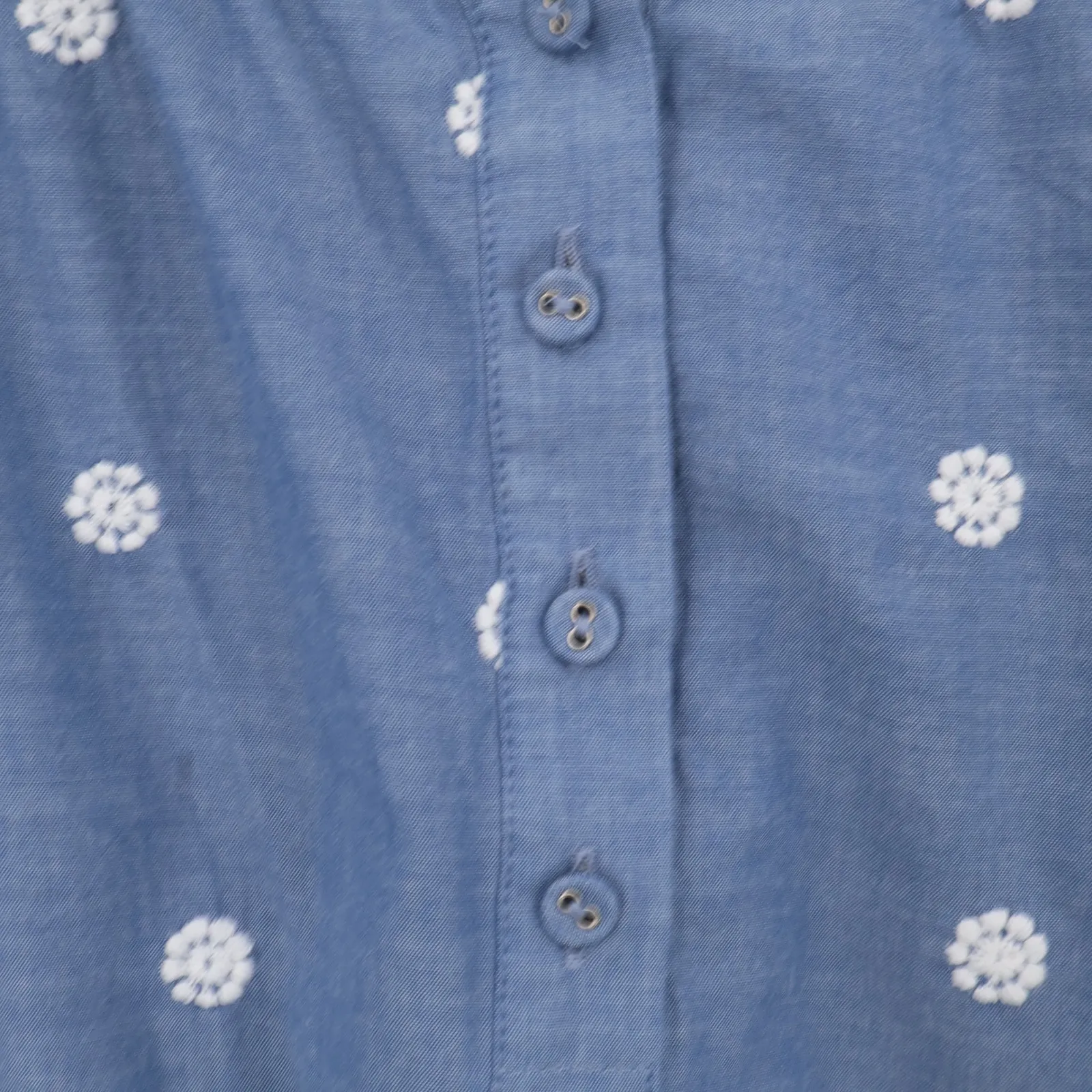 Talbots Blue Embroidered Chambray Peasant Top Womens Boho Coastal Beachy Size M - Image 4