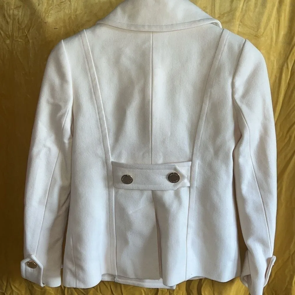 Tory Burch Bernadine Wool Blend‎ Peacoat Button Jacket 48131588 SHELL/IVORY 0 - Image 6