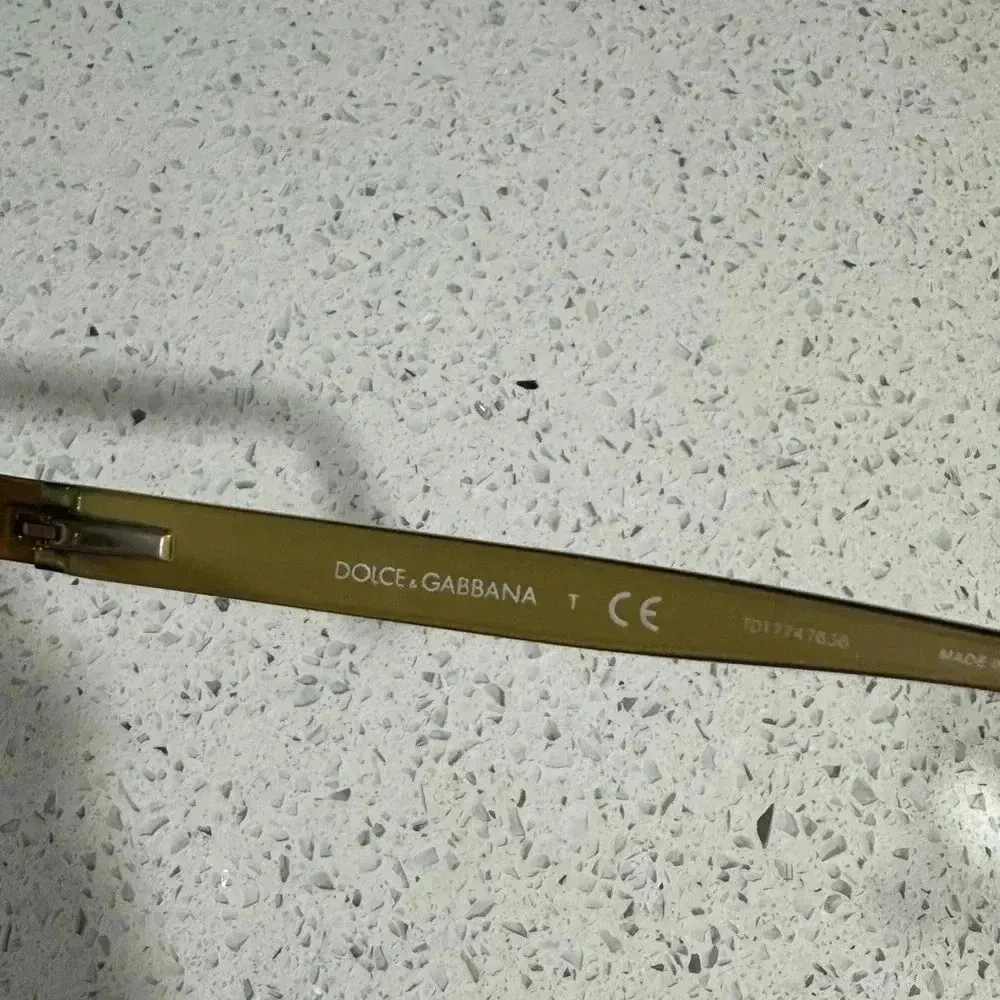 Dolce & Gabbana Women's Eyeglasses DG 1273 1268 Black on Gold Frame - Image 3