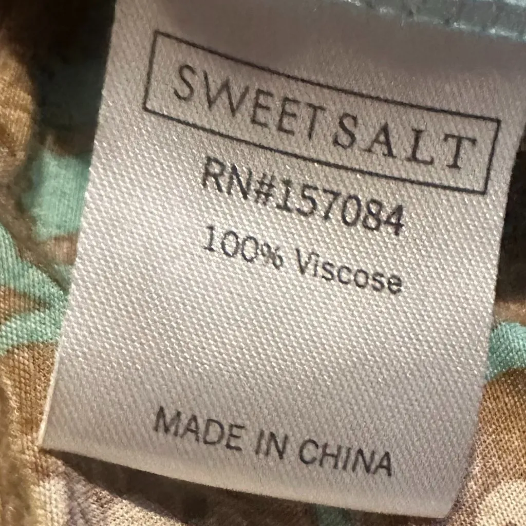 SweetSalt Long Length Bohemian Boho Maxi Dress Fall Colors Bell Sleeves Size 4 Blue - Image 12