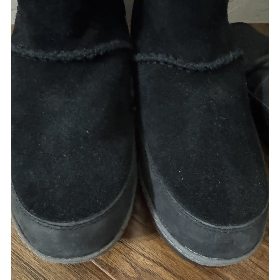 Y2K UGG Women's Kress Black Suede Waterproof Ankle Boots 1095147 Sz 6 Chunky OLD - Image 8