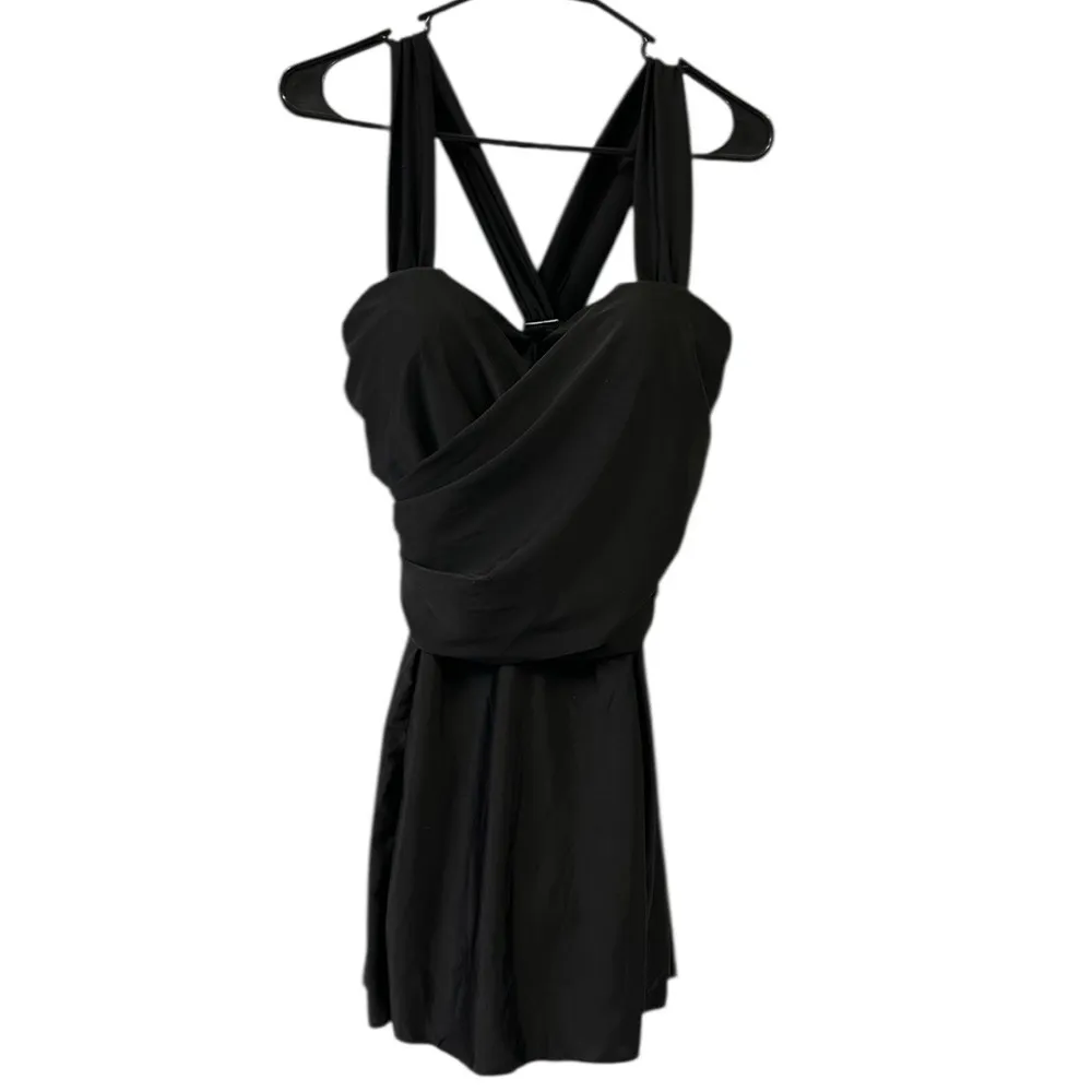 Black One Piece Modest Criss Cross Back Swim Dress Suit Womens Plus Size Size undefined - Image 7