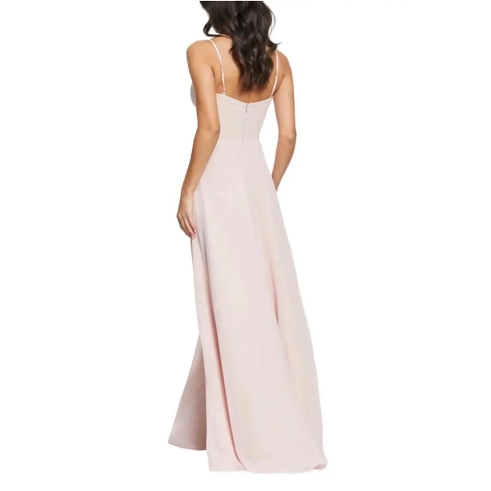 Dress the Population Cambria Tie Bodice Gown Maxi Dress in Light Pink - Image 16